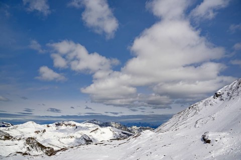 View from the Hochtor to Edelweissspitze 2572 m