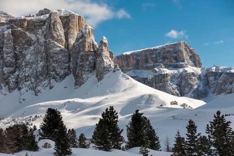 Sella Pass in winter