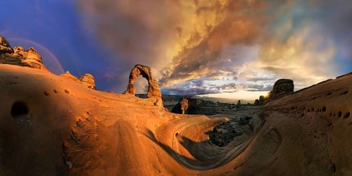 Sunset at Delicate Arch Arch