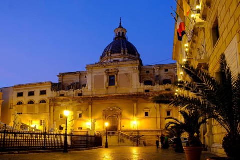 Chiesa Santa Caterina at dusk