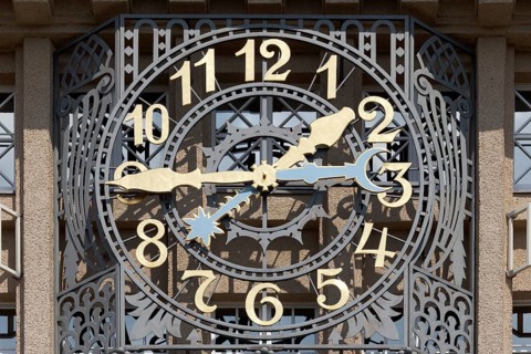 Clock on the facade