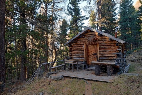 Hunting lodge near the Innerbergli-Alm in the Samnaungruppe