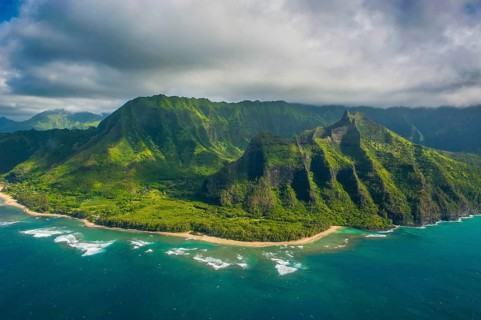 Aerial of the Na Pali Coast