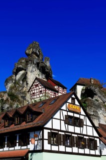 Old half-timbered houses on Jurafelsen