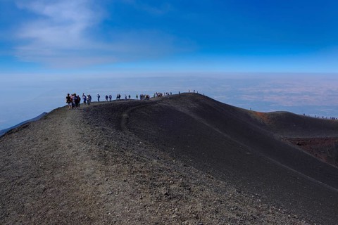 Ascent Torre del Filosofo to the volcano Etna