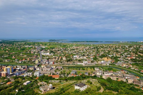 View from castle to Lezha