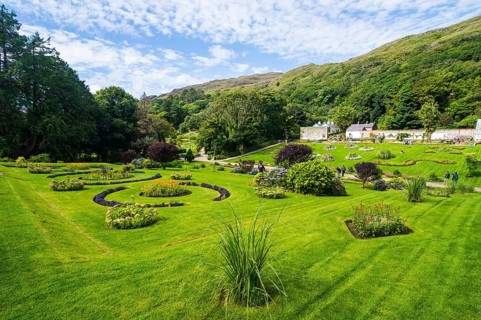 Walled victorian garden in Kylemore abbey