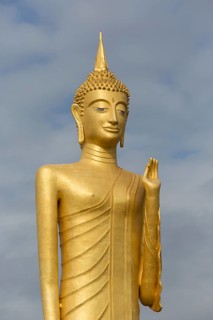 60m high gilded Buddha statue Luang Phaw Dto in Wat Burapha Phiram
