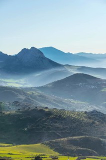 Hilly green mountain landscape