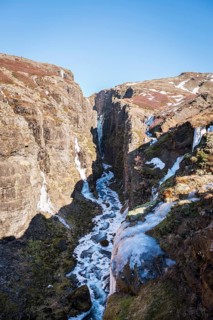 Canyon of Glymur Waterfall