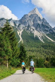 Two mountain bikers