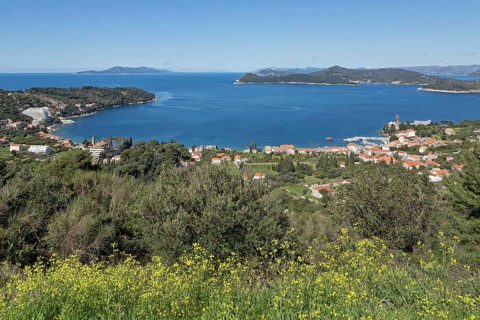 View from the island Lopud to the island Mljet