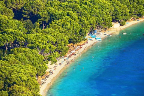 Tourists at Formentor beach