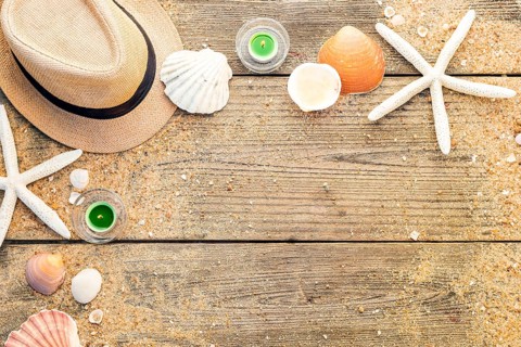 Summer accessories as hat