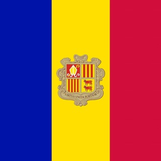 Official national flag of Principality of Andorra