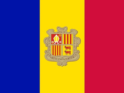 Official national flag of Principality of Andorra