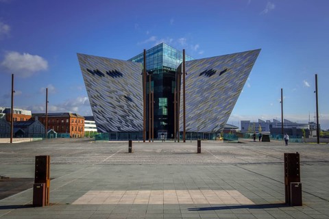 The Titanic Museum on the site of the former Harland & Wolff shipyard in the Titanic Quarter