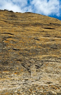 Ethiopian-orthodox cross carved in stone
