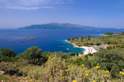 Coast with beach Gjiri i Hartes
