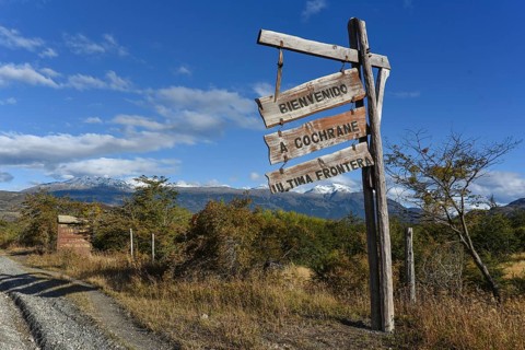Wooden sign from Cochrane