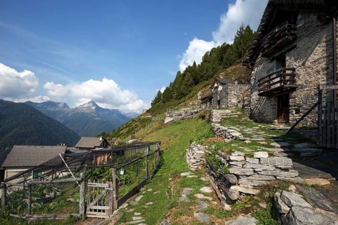 Typical Ticino stone houses