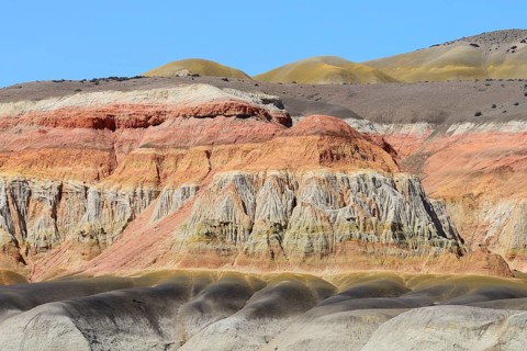 Colourful desert landscape in the Moon Valley