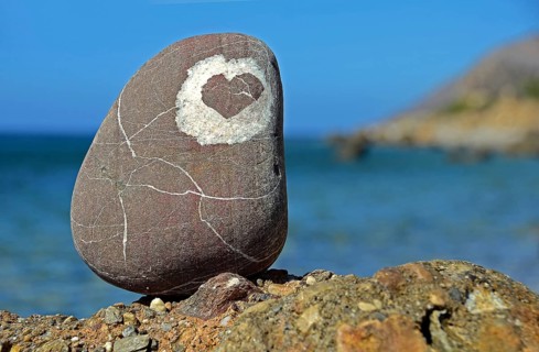 Stone with heart shape