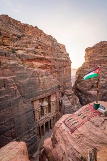 View from above into the gorge Siq