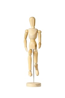 Wooden stickman running