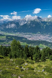 View from Patscherkofel of northern chain of the Alps
