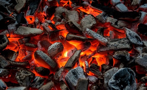Glowing coals