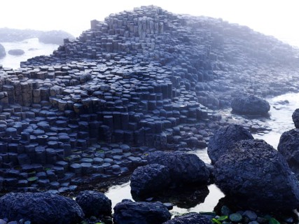 Giant's Causeway in the morning mist