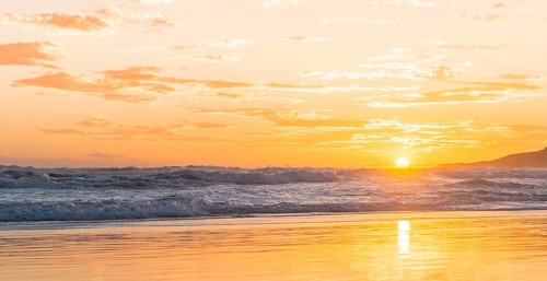 Sunset over the sea