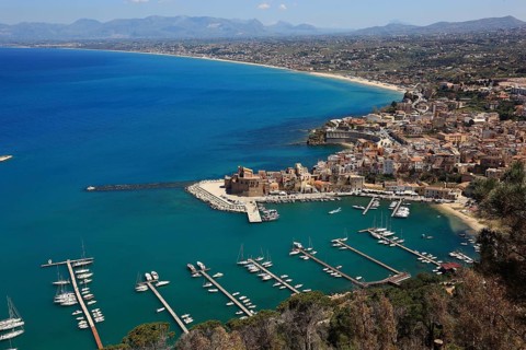 View of the castle and harbor