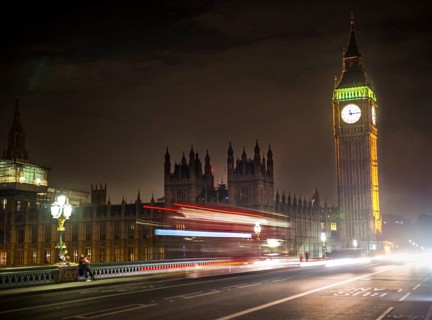 Palace of Westminster with Big Ben at night