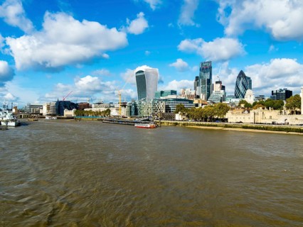Thames with skyline including The Gherkin