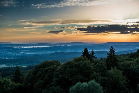 View from Gehrenberg at sunset