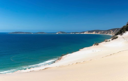 Sand dunes at Rainbow Beach