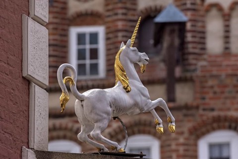 Unicorn figure on pharmacy