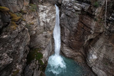 Waterfall of Johnston Creek in Johnston Canyon