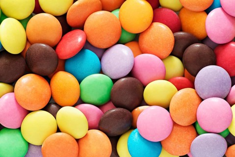Colourful chocolate candy sweets