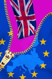 British flag leaves Europe with EU stars