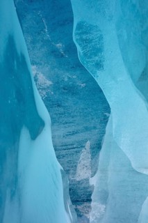 Ice in the glacier cave