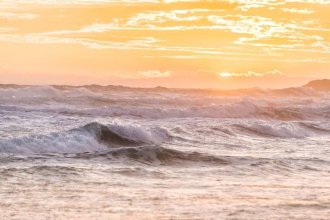 Sunset over the sea