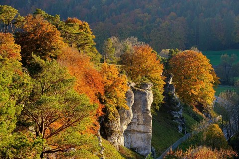 Rock formation Twelve Apostles in autumn