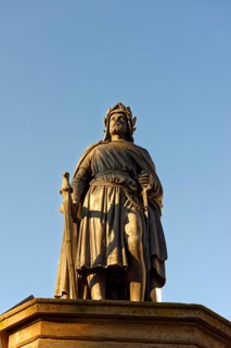 Fountain monument to poet Wolfram von Eschenbach