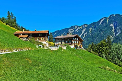 Farmhouses on the slope