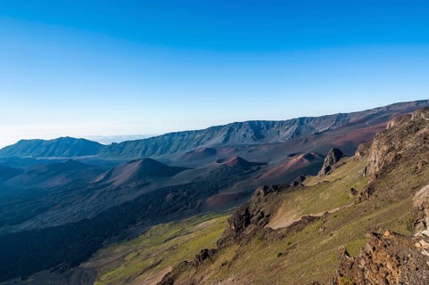 Volcanic crater on top of the Haleakala volcano