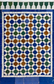 Close-up of zellij mosaic