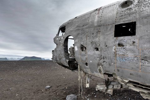 Douglas DC-3 wrecked US Navy aircraft